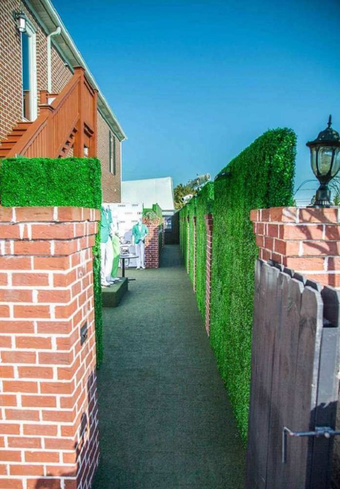 Boxwood Hedge Panels used for an event
