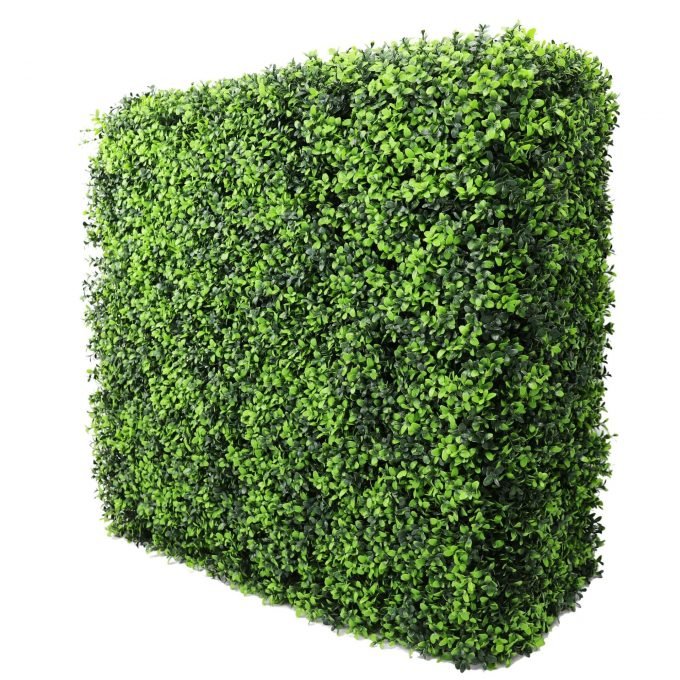 Bright Buxus Artificial Boxwood Hedge Medium Sized - Front View
