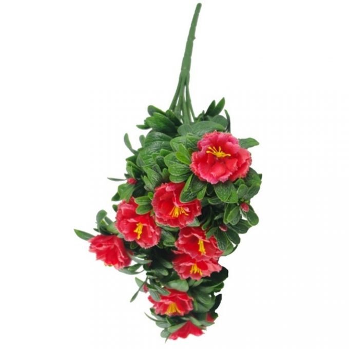 Artificial Plant-Red Rose Bunch UV Resistant 45cm