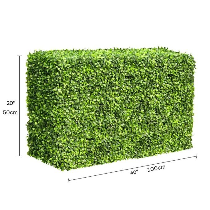 Portable Artificial Boxwood Hedge Without Planter