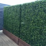 Artificial Boxwood Hedge with Timber Plants