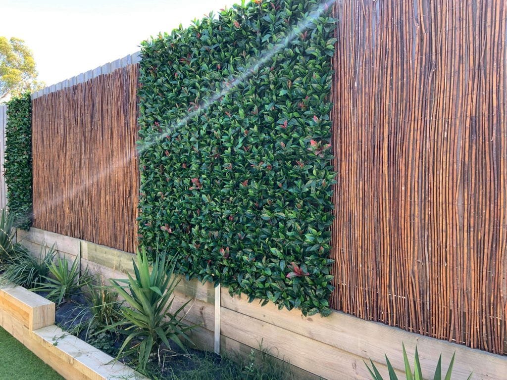 Fence With Artificial Plants2