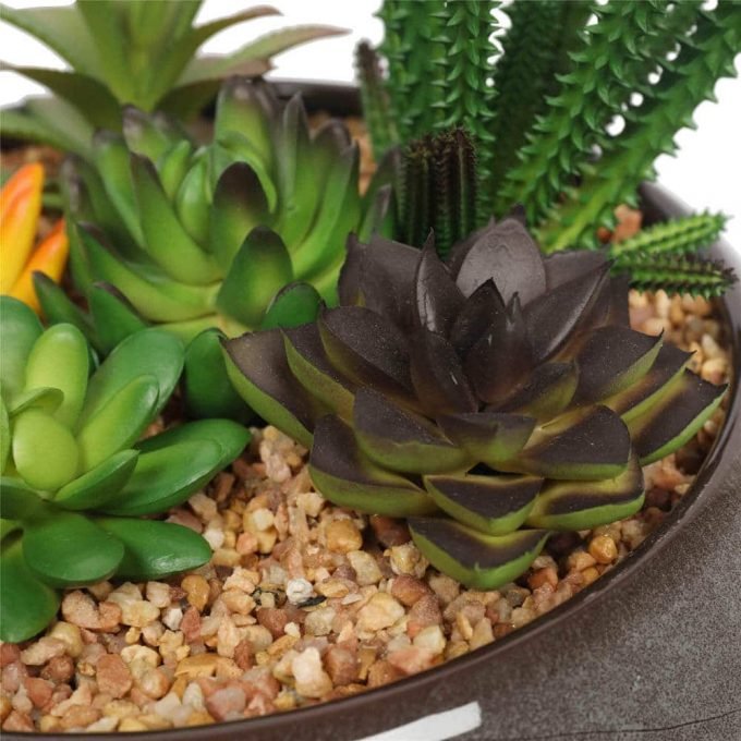 potted artificial succulent plants