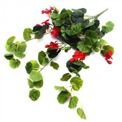 red flowering artificial geranium