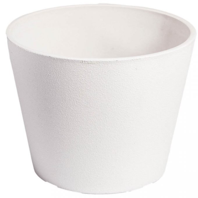 render white plastic pot