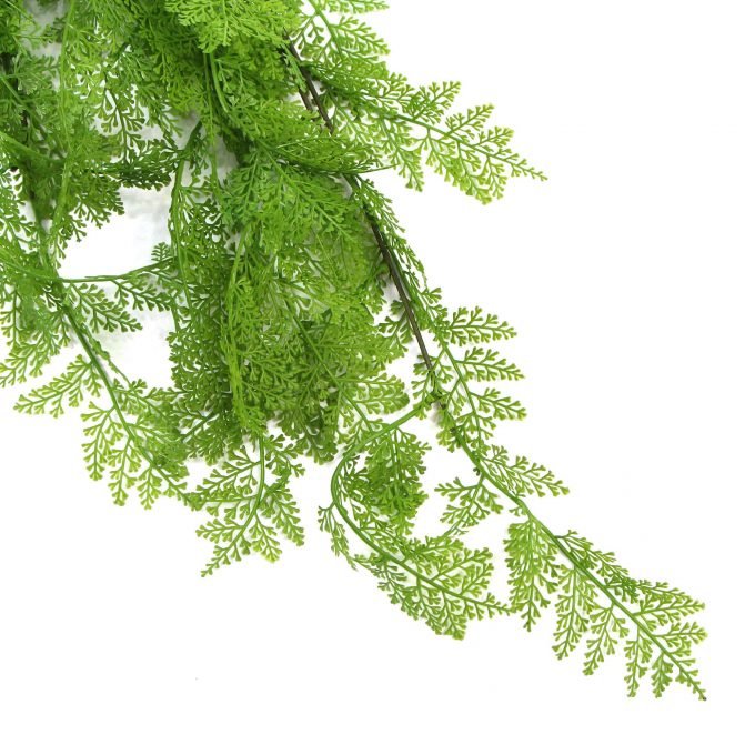 Leaves Stem Hanging 80cm Hanging Fresh Green Dense Maiden Hair Fern Bush UV Resistant