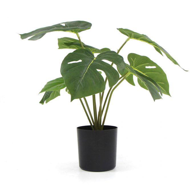 Potted Potted Artificial Split Philodendron Plant with Real Touch Leaves 40cm