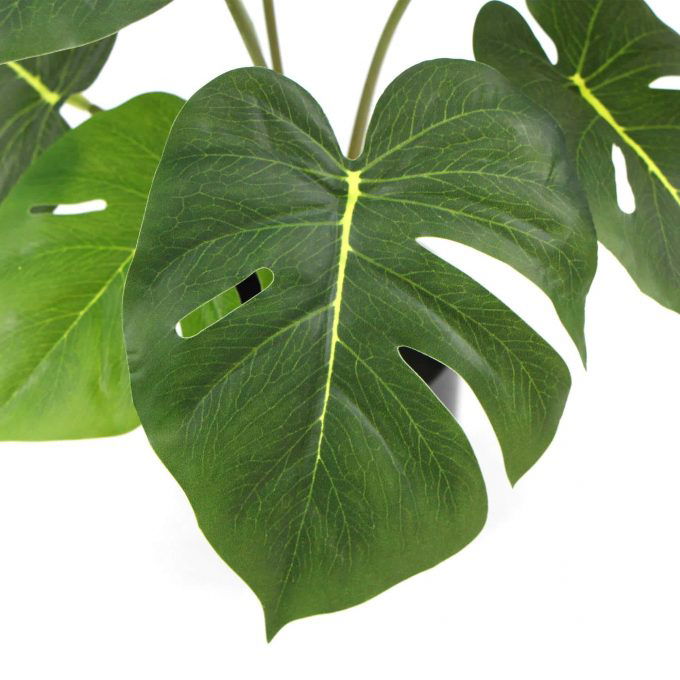 Leaf Leaves Potted Potted Artificial Split Philodendron Plant with Real Touch Leaves 40cm