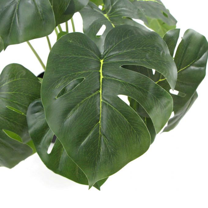 Leaves Dense Potted Artificial Split Philodendron Plant with Real Touch Leaves 50cm