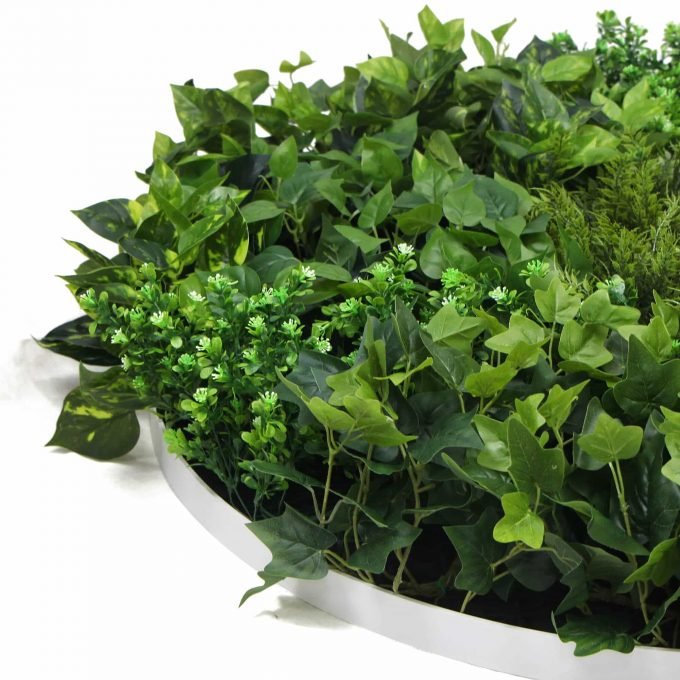 Artificial Green Wall Disc with Foliage