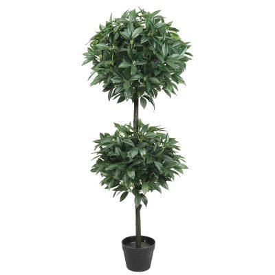 Artificial Topiary Plant with 2 Balls Faux Ficus Tree Topiary with 2 topiary Balls in a Pot