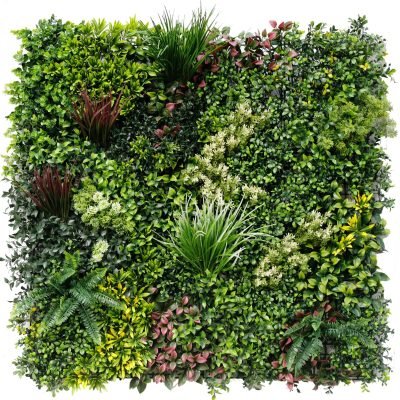 Premium Colourful Vertical Garden Panel with Flowering Plants Evergreen Wall Panel