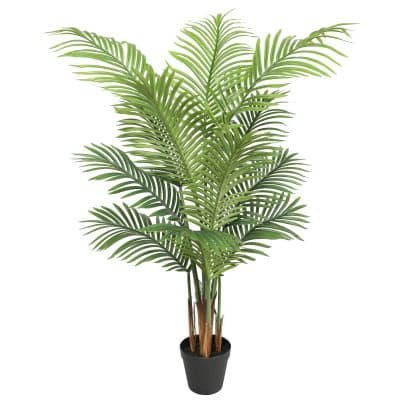 Faux Potted Areca Tree with Nearly Natural Palm Leaves Side View