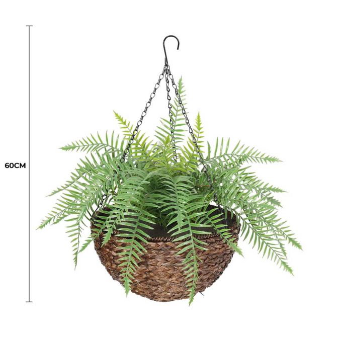 Large Artificial Hanging Basket (Fern-Hanging-Basket) UV Resistant