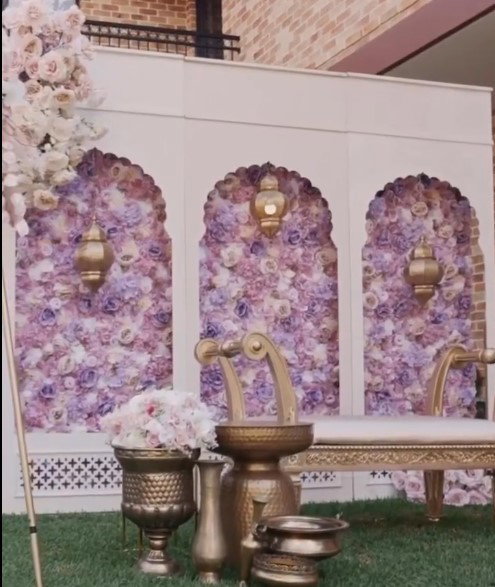 artificial flower wall for wedding