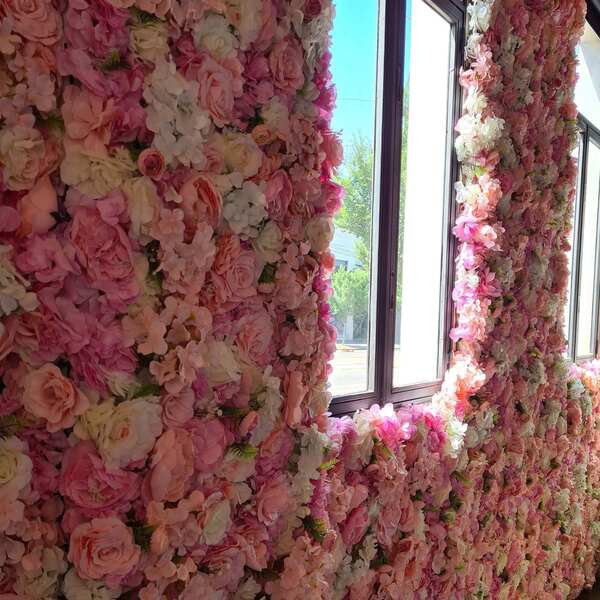 realistic artificial flower wall