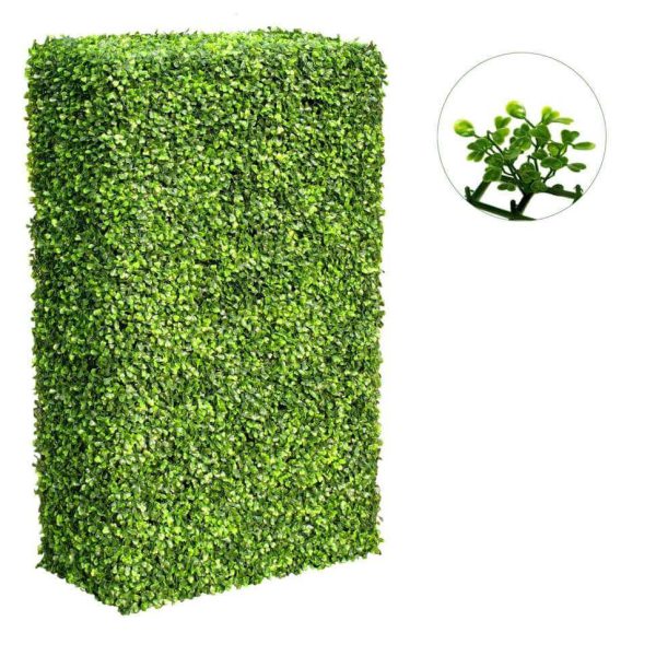 Large Portable Mixed Boxwood Hedge UV Resistant 100cm Long x 200cm High