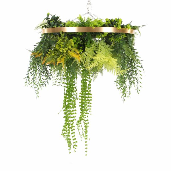 Imitation Gold Artificial Hanging Green Wall Disc 40cm (Limited Edition)