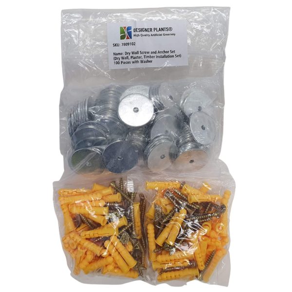 Bulk Screw, Washer & Plug Kit (Timber, Drywall and Plaster) 100 Pack