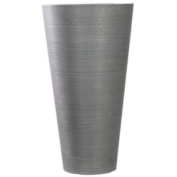 Decorative Large Modern Grey Round Planter 71cm