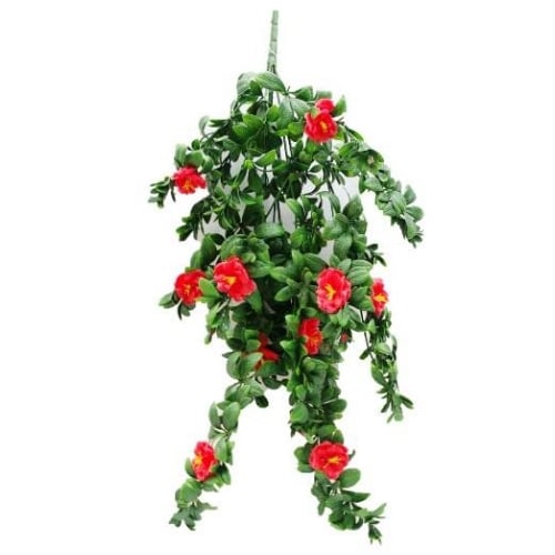 Hanging Red Rose Stem UV Resistant 85cm