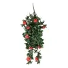 Artificial Hanging Rose Plant Red Outdoor Proof
