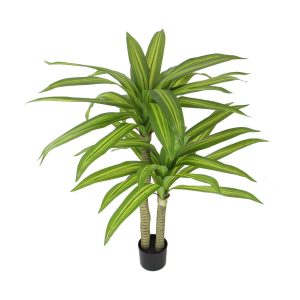 Artificial Multi Head Dracaena Tree with Mixed Green Leaves (Real Touch) 130cm