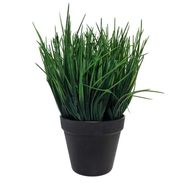 Potted Ornamental Artificial Mondo Dense Green Grass UV Resistant 30cm