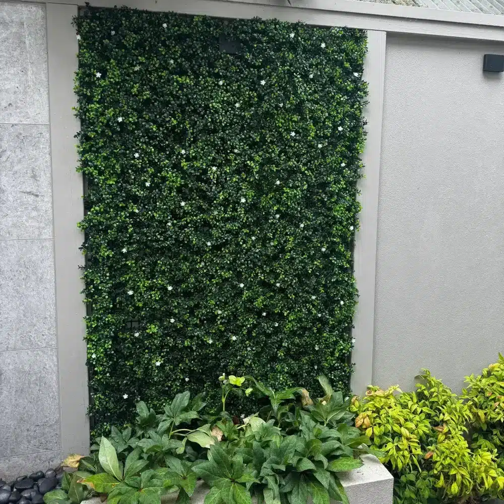 Luxury Flowering Artificial Buxus Hedge Wall Panel