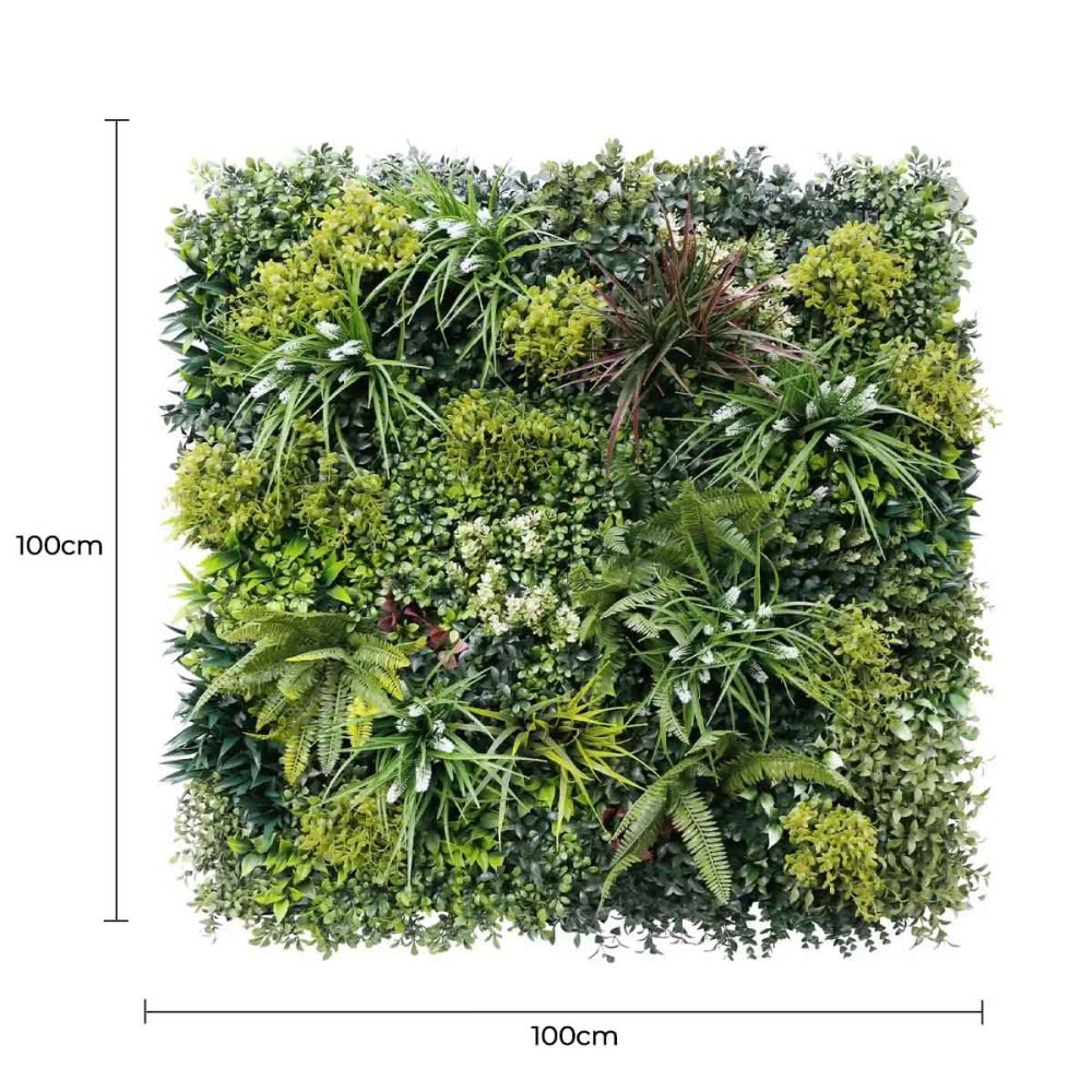 Luxury Lush Spring Recycled Vertical Garden Green Wall UV Resistant 100cm x 100cm