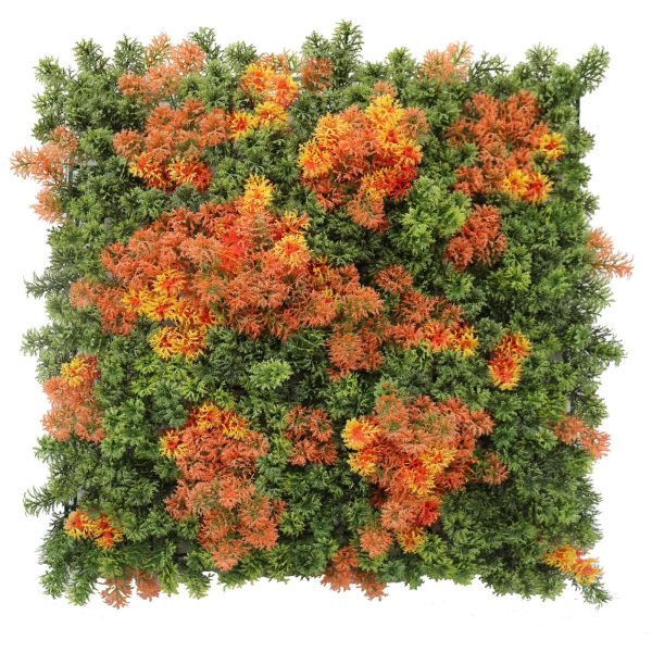 Mixed Orange and Green Moss Panel UV Resistant 100cm x 100cm (Back Order Only)