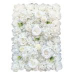 Artificial Flower Wall Backdrop Panel 40cm x 60cm Mixed Whites