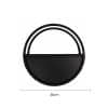 Premium Floating Half Moon Semi Circle Metal Wall Planter Onyx Black 35cm