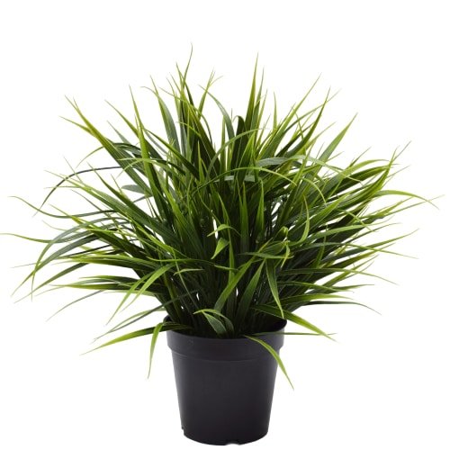 Artificial Ornamental Potted Dense Green Grass UV Resistant 38cm