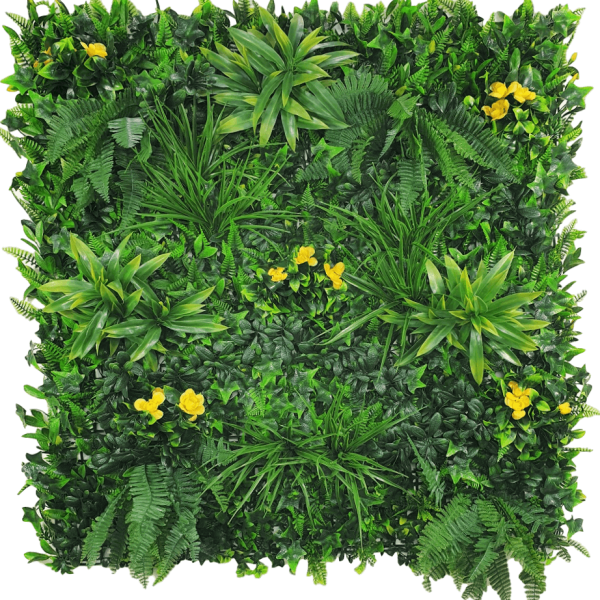 Yellow Rose Vertical Garden / Green Wall UV Resistant 100cm x 100cm