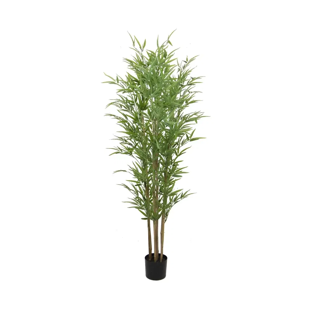artificial bamboo plant close up
