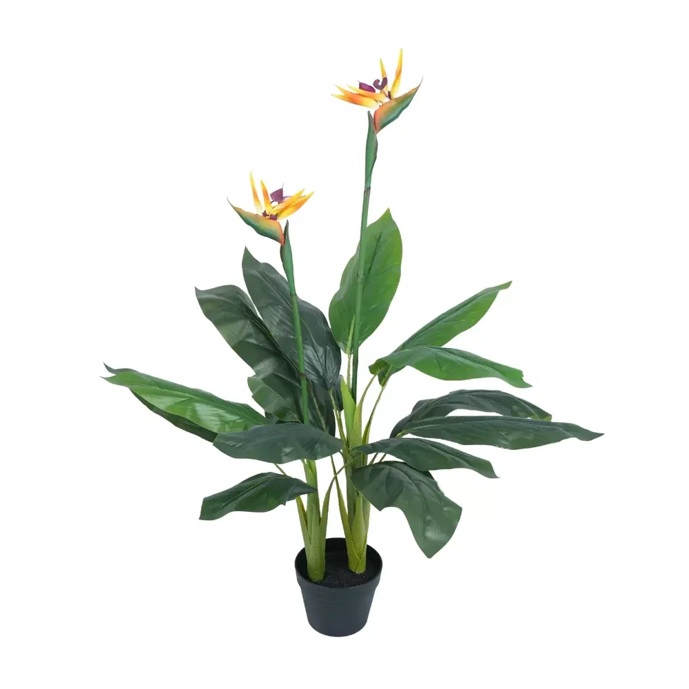 artificial bird of paradise plant closeup flower