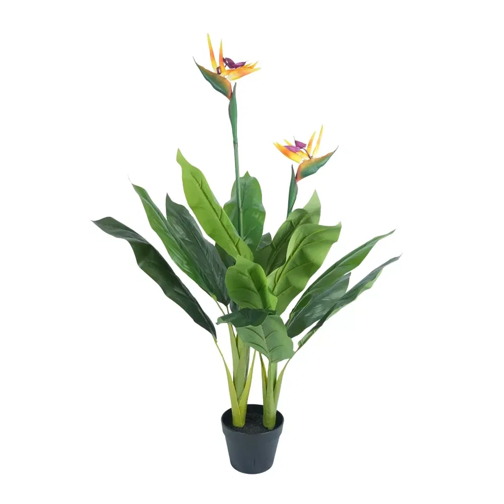 artificial bird of paradise plant side view