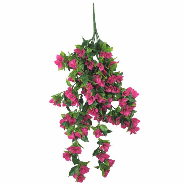 Hanging Artificial Bougainvillea Plant (Pink / Lilac) UV Resistant 90cm