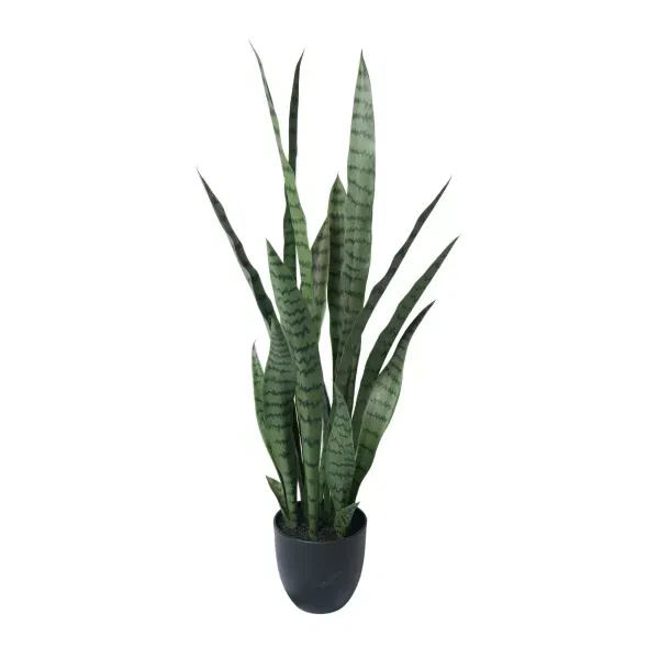 Artificial Snake Plant Tall Dark Green Mothers Iin Law Tongue Potted.webp