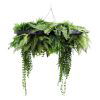 Black Artificial Hanging Green Wall Disc 80cm UV Resistant (1)