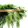 Gold Artificial Hanging Green Wall Disc 80cm UV Resistant Foliage Frame (1)