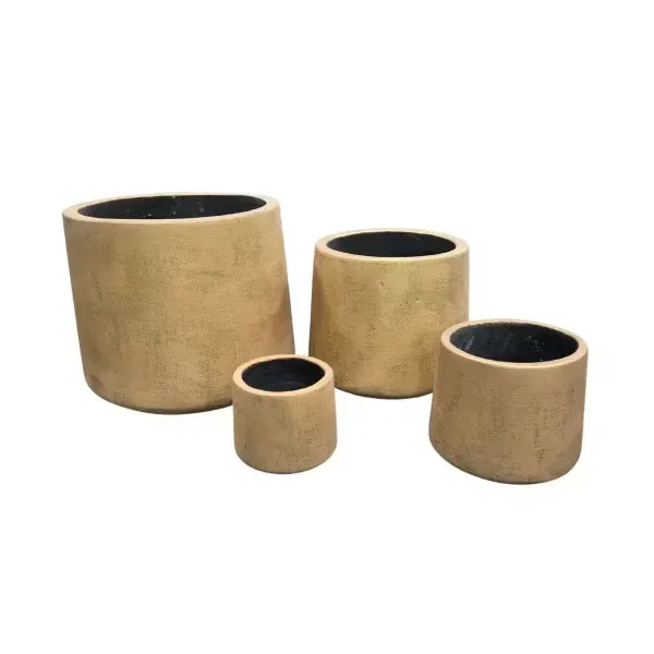 Elegant Gold Planters / Gold Pots – Set of 4