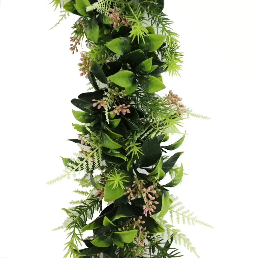 Artificial Extendable Hanging Flowering Cedar Vine UV Resistant 55cm Faux Leaves