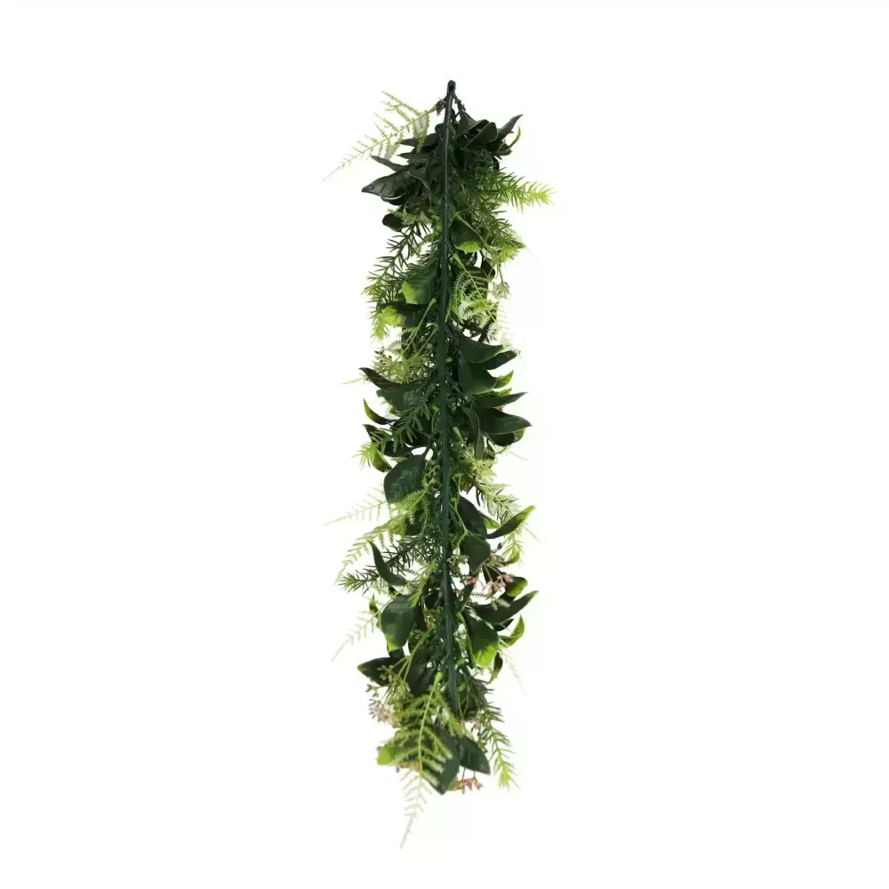 Artificial Extendable Hanging Flowering Cedar Vine UV Resistant 55cm Faux Leaves Back