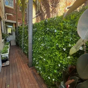 After – Vertical Garden Transformation from Dull to Lush with Stunning Luxury White OasisTEST