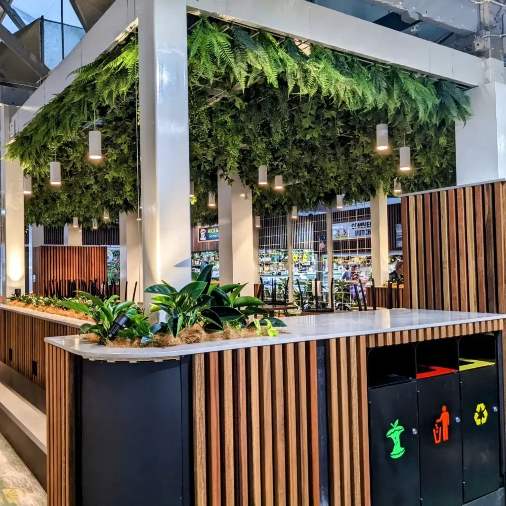 Lush Transformation: Elevating Commercial Spaces with Artificial Hanging GreeneryTEST