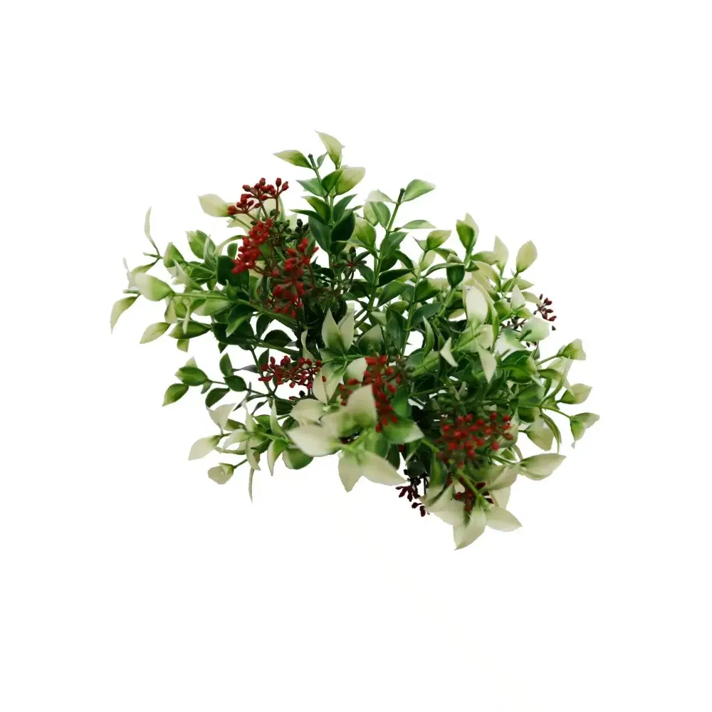 green wall vase artificial foliage