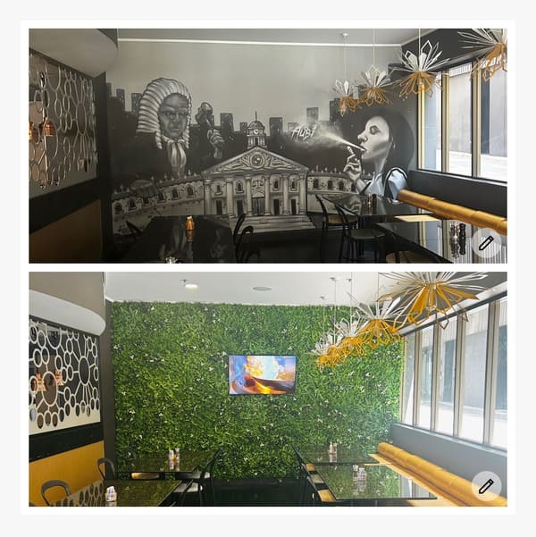 before and after Occor restaurant revamp