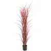 premium potted burgundy artificial long grass 5 180cm uv resistant